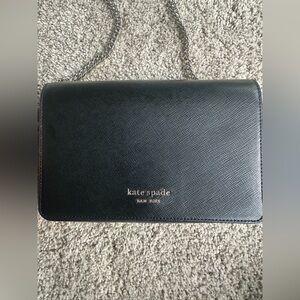 Kate Spade Black Crossbody Bag with Chain Strap
